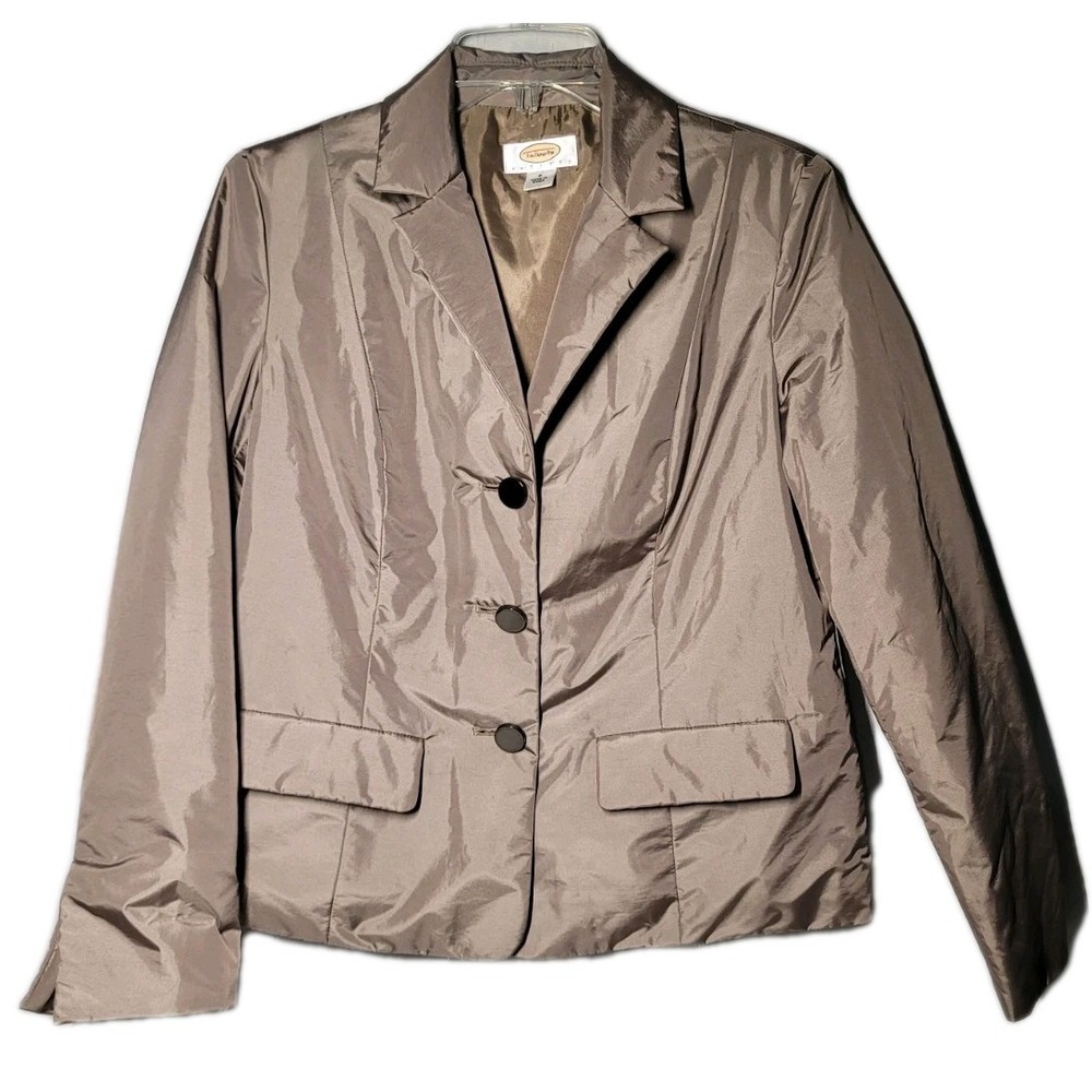Talbots Women's Petite Size 6 Coat Insulated Taupe Puffy